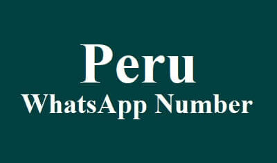 Peru WhatsApp Data