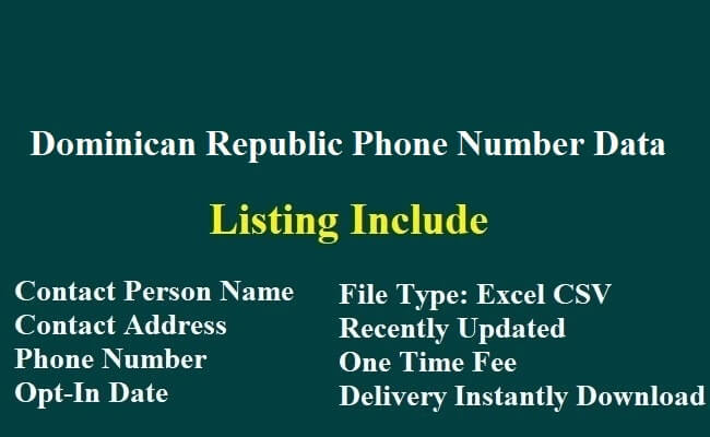 Dominican Republic Phone Number Data