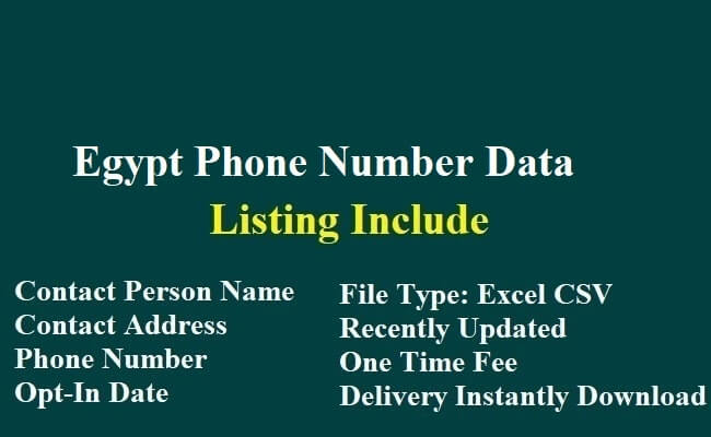 Egypt Phone Number Data