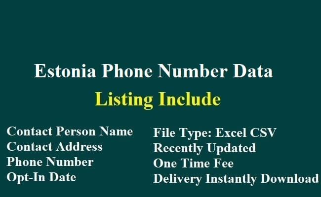 Estonia Phone Number Data