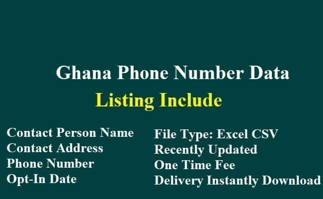 Ghana Phone Number Data
