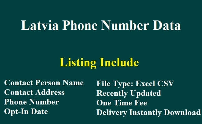 Latvia Phone Number Data